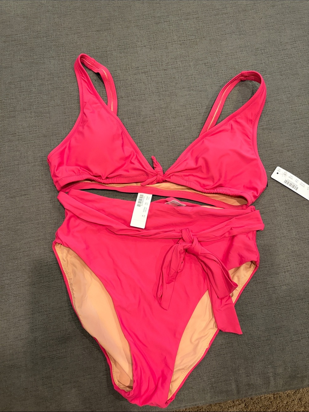 Hot Pink Two-Piece Tie Bikini